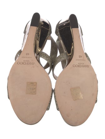 Jimmy Choo Glitter Glitter Accents Sandals