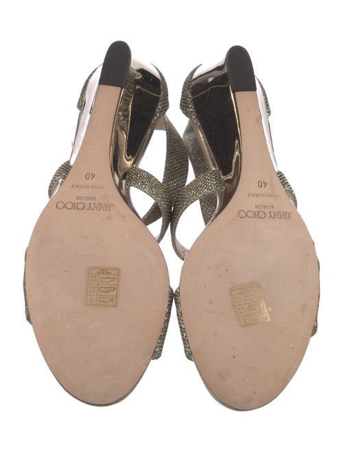 Jimmy Choo Glitter Glitter Accents Sandals