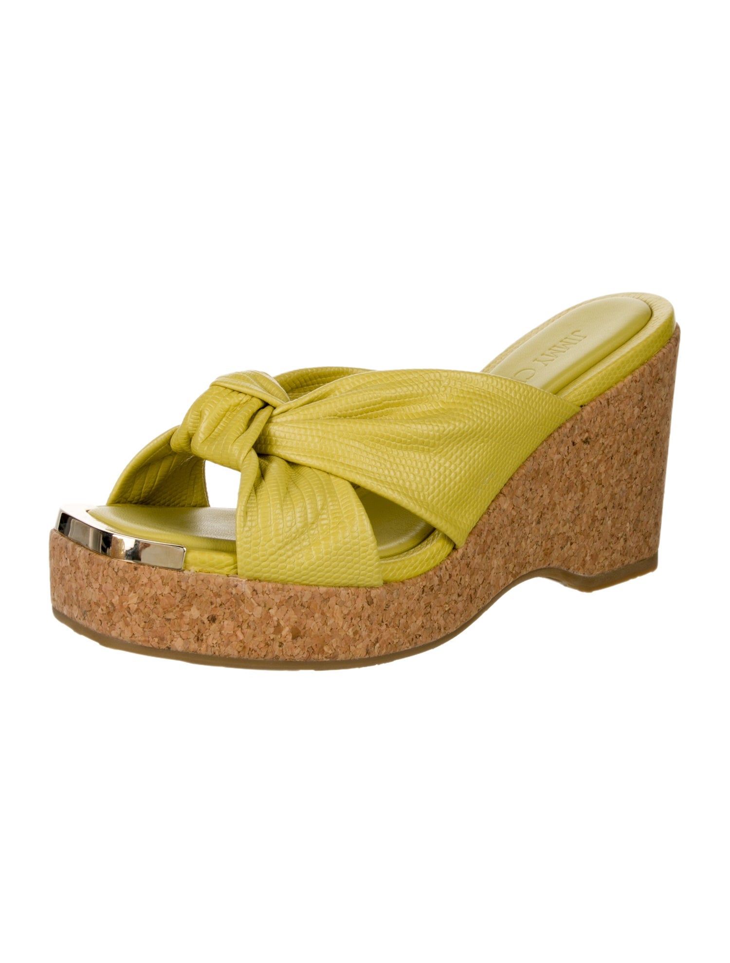 Jimmy Choo Embossed Leather Sandals w/ Tags