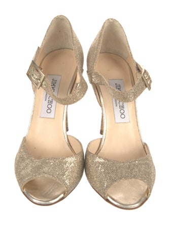 Jimmy Choo Glitter D'Orsay Pumps