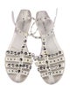 Jimmy Choo Rubber Printed T-Strap Sandals