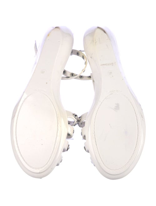 Jimmy Choo Rubber Printed T-Strap Sandals