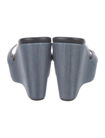 Jimmy Choo Denim Printed Slides