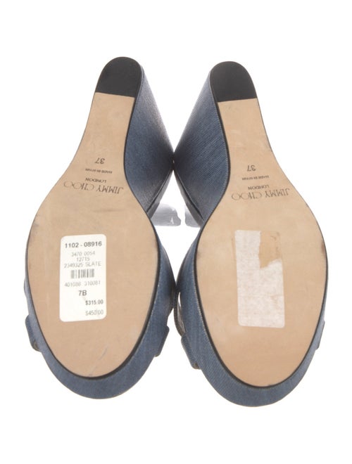 Jimmy Choo Denim Printed Slides