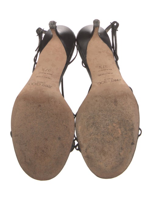 Jimmy Choo Leather Animal Print Slingback Sandals