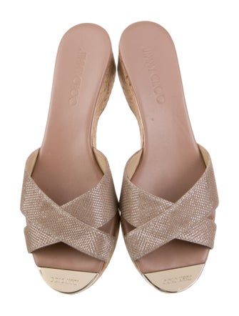 Jimmy Choo Colorblock Pattern Slides