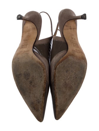 Jimmy Choo Suede Animal Print Slingback Pumps