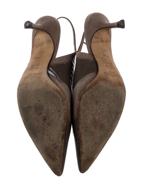 Jimmy Choo Suede Animal Print Slingback Pumps