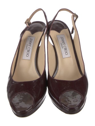 Jimmy Choo Patent Leather Slingback Pumps