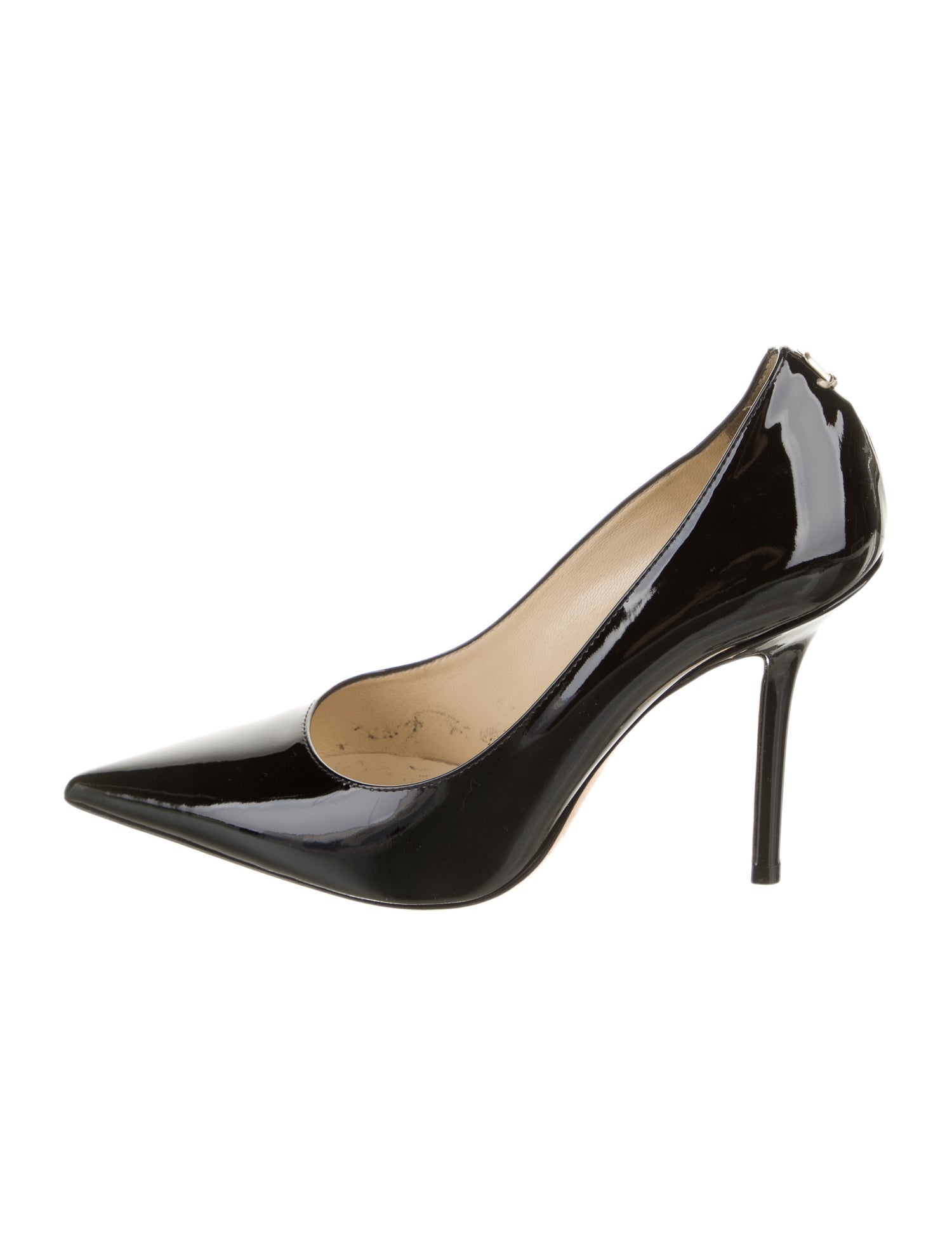 Jimmy Choo Patent Leather Leather Trim Embellishment Pumps