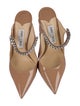 Jimmy Choo Patent Leather Crystal Embellishments Mules