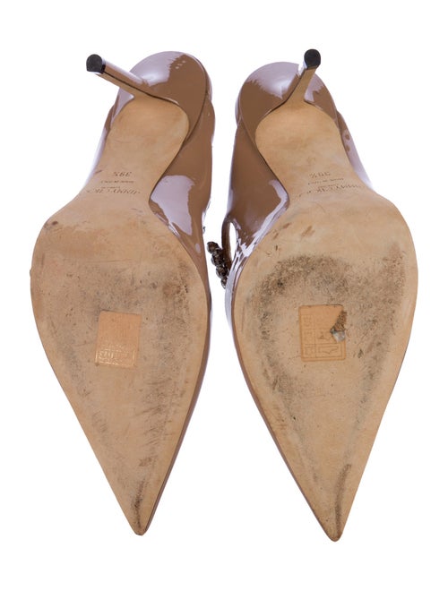 Jimmy Choo Patent Leather Crystal Embellishments Mules