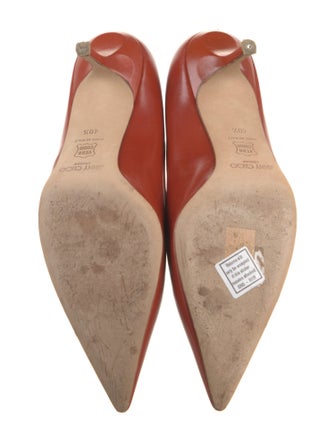 Jimmy Choo Leather Cutout Accent Pumps