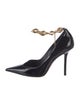 Jimmy Choo Patent Leather Chain-Link Accents Pumps