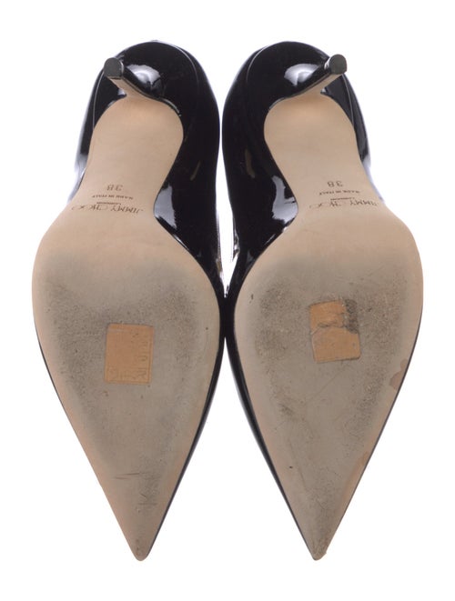 Jimmy Choo Patent Leather Chain-Link Accents Pumps