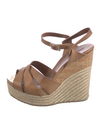 Jimmy Choo Leather Colorblock Pattern Espadrilles