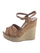 Jimmy Choo Leather Colorblock Pattern Espadrilles