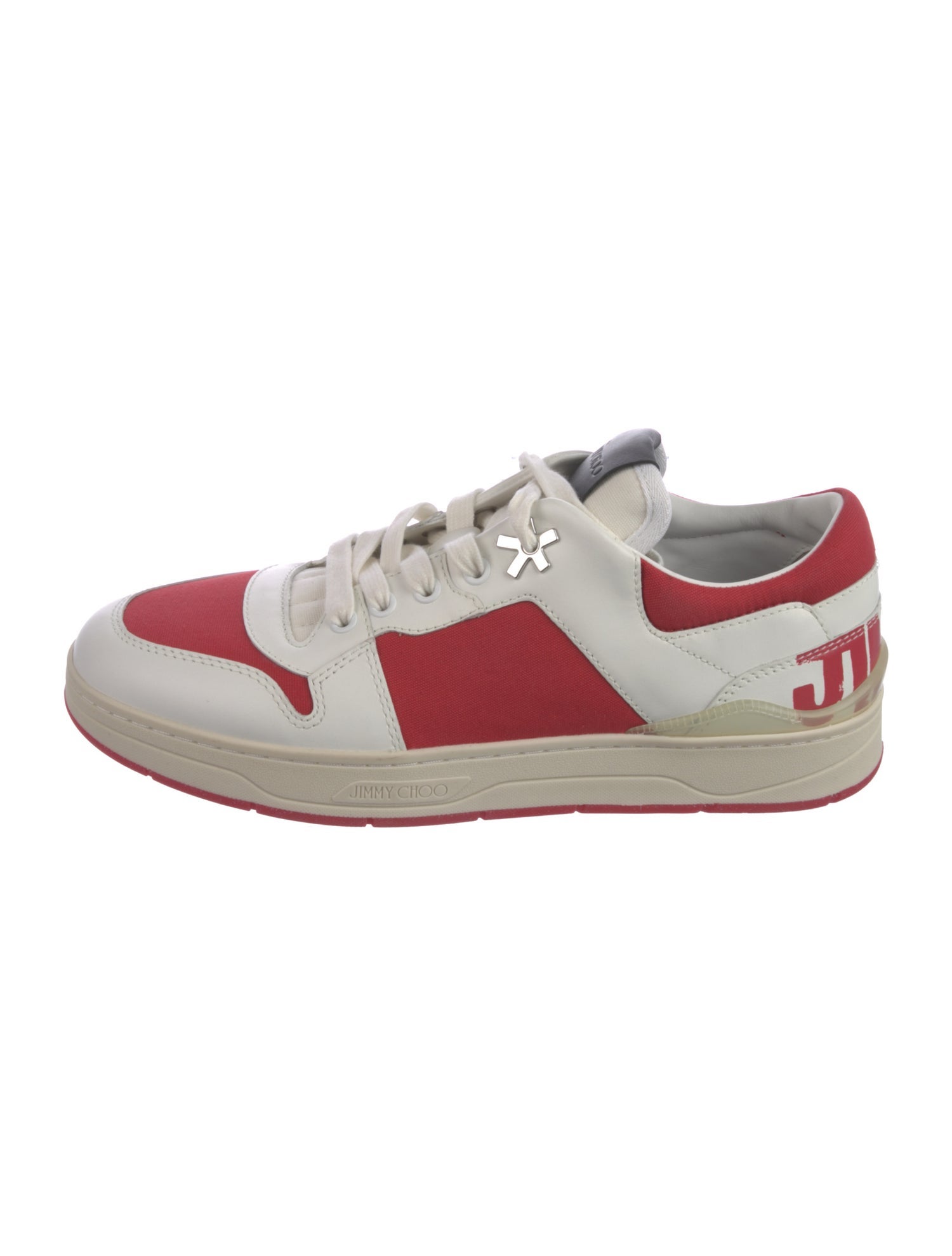 Jimmy Choo Leather Colorblock Pattern Sneakers