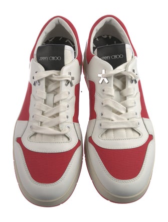Jimmy Choo Leather Colorblock Pattern Sneakers
