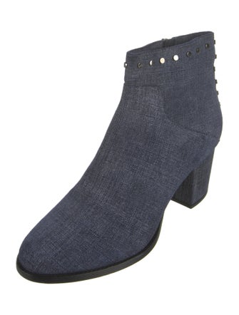 Jimmy Choo Denim Studded Accents Boots