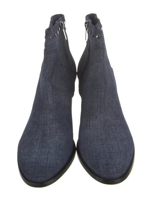 Jimmy Choo Denim Studded Accents Boots