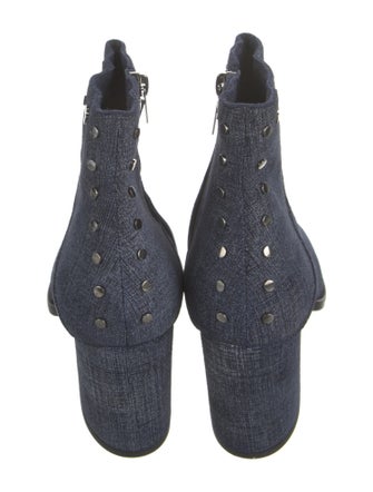 Jimmy Choo Denim Studded Accents Boots