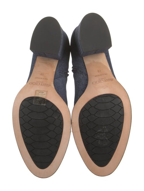 Jimmy Choo Denim Studded Accents Boots