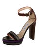 Jimmy Choo Embossed Leather Printed Sandals