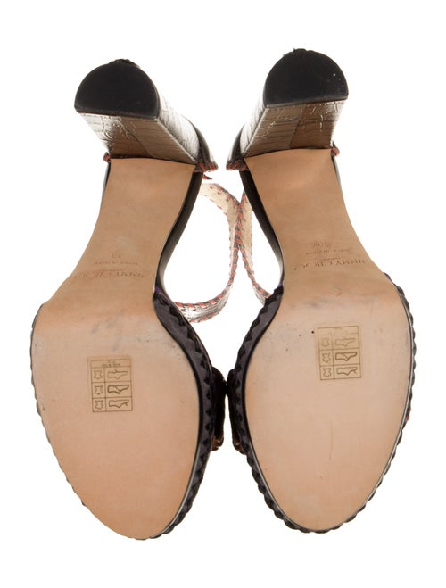 Jimmy Choo Embossed Leather Printed Sandals