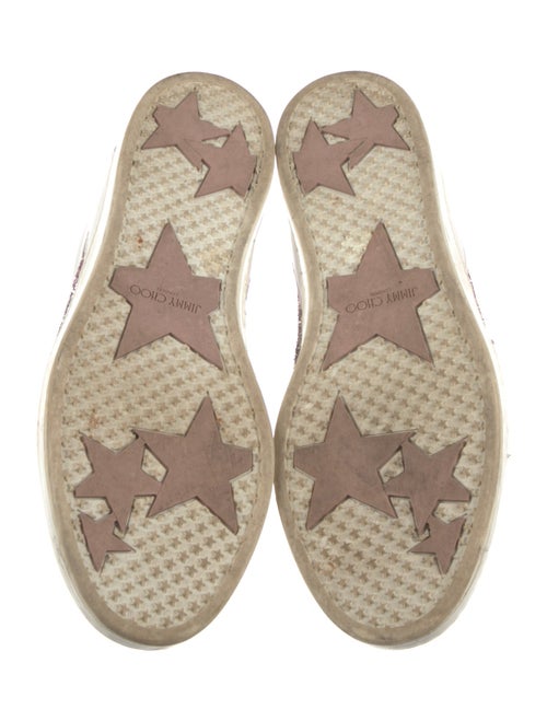 Jimmy Choo Leather Colorblock Pattern Sneakers