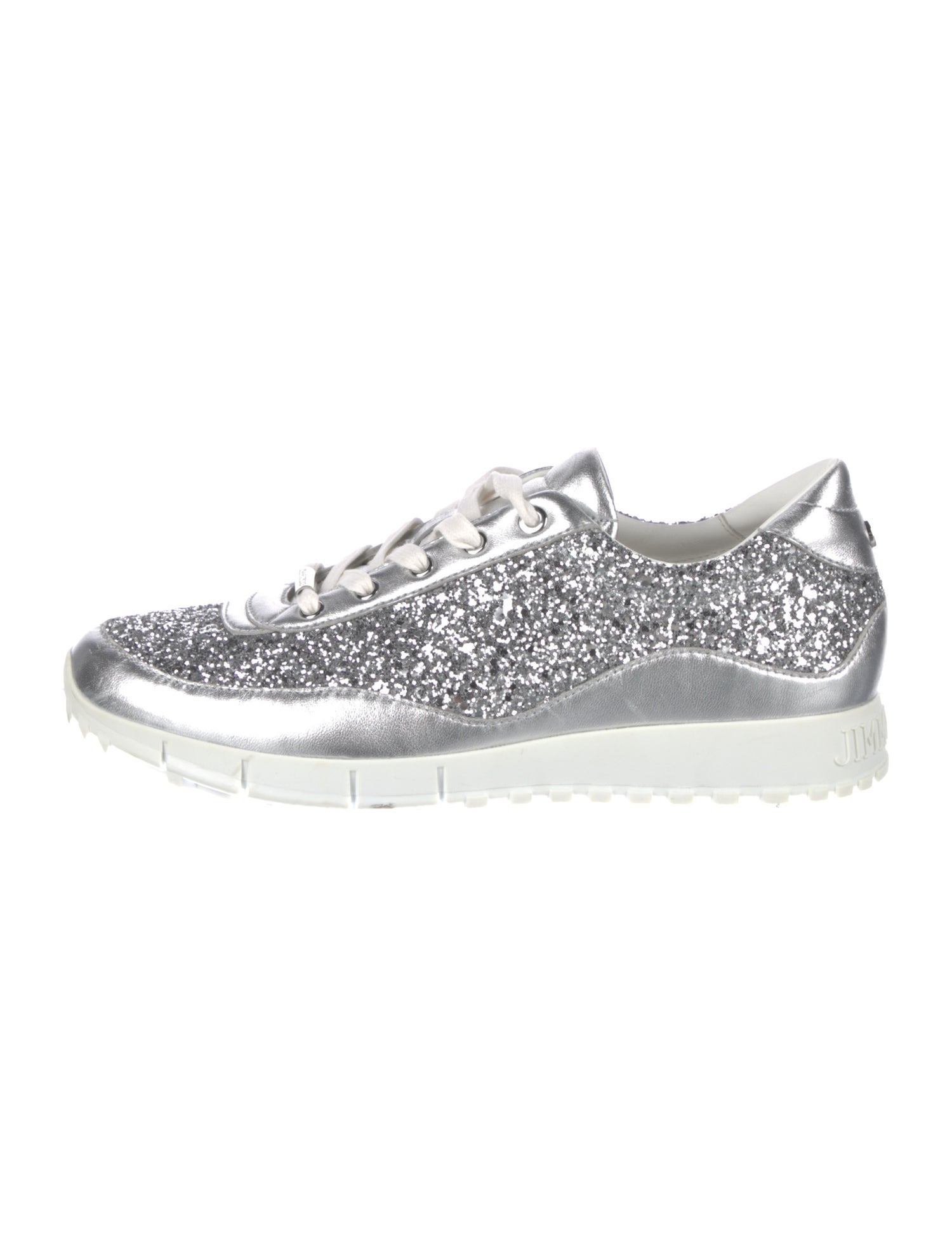 Jimmy Choo Glitter Colorblock Pattern Sneakers