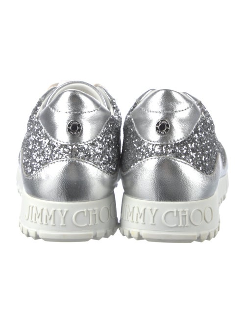Jimmy Choo Glitter Colorblock Pattern Sneakers