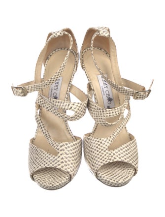 Jimmy Choo Leather Animal Print D'Orsay Pumps