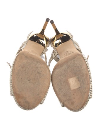 Jimmy Choo Leather Animal Print D'Orsay Pumps