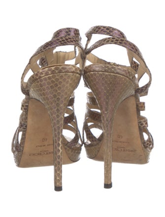 Jimmy Choo Snakeskin Animal Print Slingback Pumps