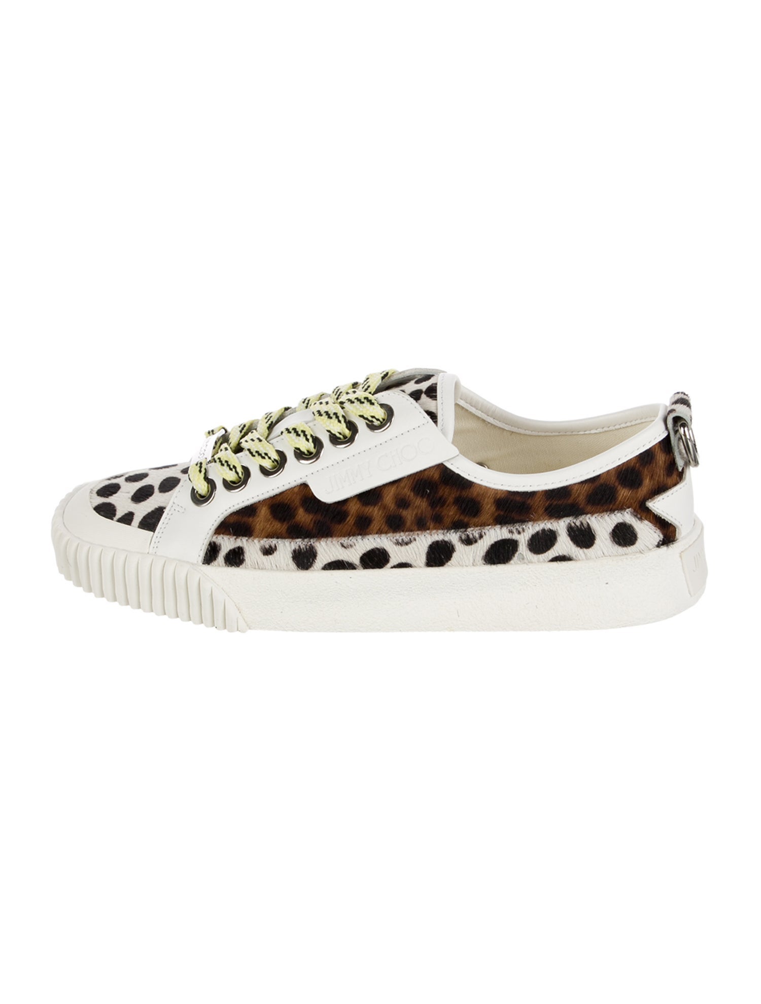 Jimmy Choo Signature Logo Ponyhair Sneakers