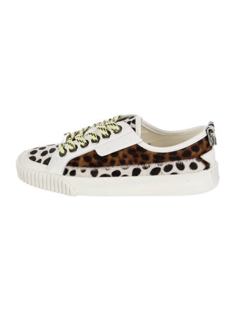 Jimmy Choo Signature Logo Ponyhair Sneakers