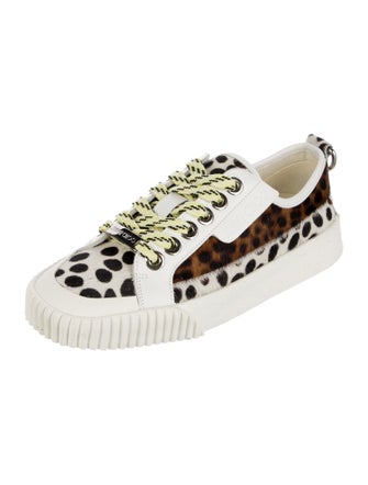 Jimmy Choo Signature Logo Ponyhair Sneakers