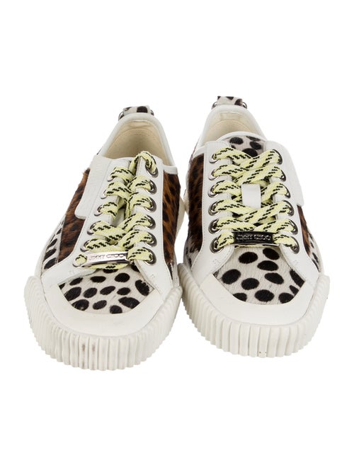 Jimmy Choo Signature Logo Ponyhair Sneakers