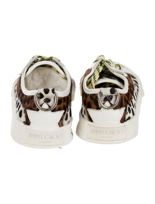 Jimmy Choo Signature Logo Ponyhair Sneakers
