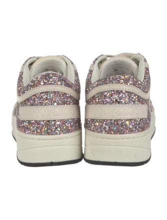 Jimmy Choo Glitter Colorblock Pattern Sneakers
