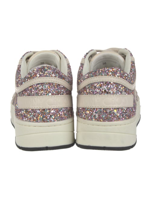 Jimmy Choo Glitter Colorblock Pattern Sneakers