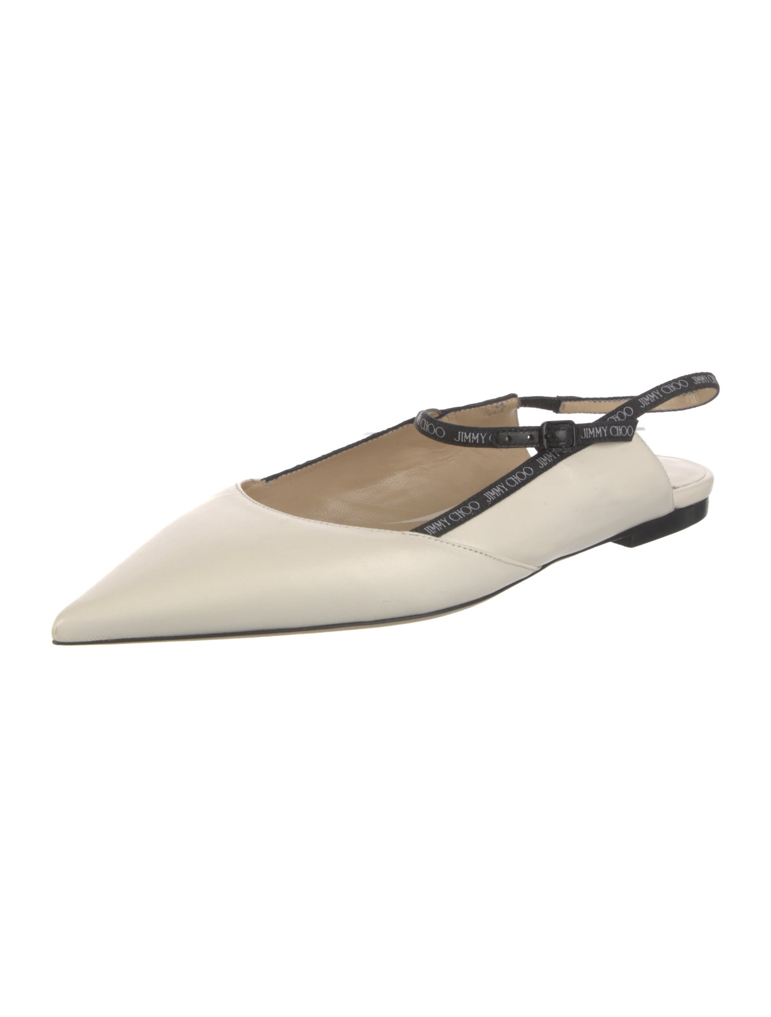 Jimmy Choo Leather Slingback Flats