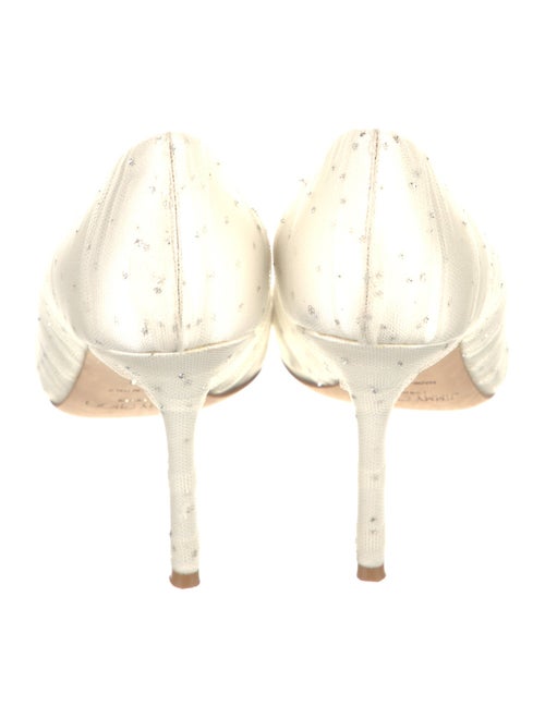 Jimmy Choo Satin Mesh Accents Pumps