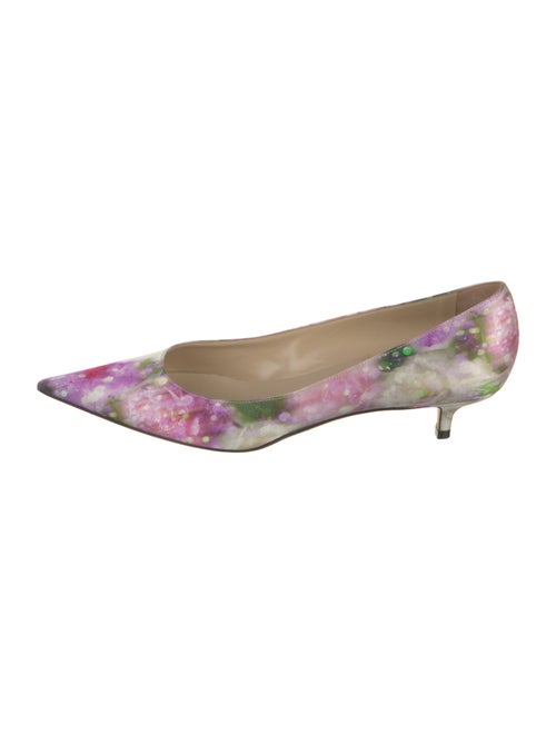 Jimmy Choo Satin Floral Print Mules