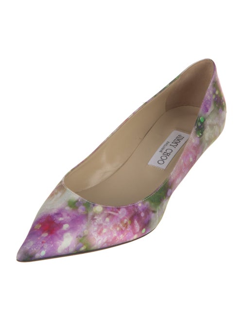 Jimmy Choo Satin Floral Print Mules