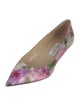 Jimmy Choo Satin Floral Print Mules