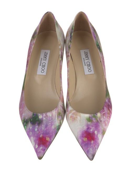 Jimmy Choo Satin Floral Print Mules