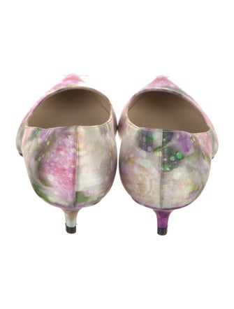 Jimmy Choo Satin Floral Print Mules