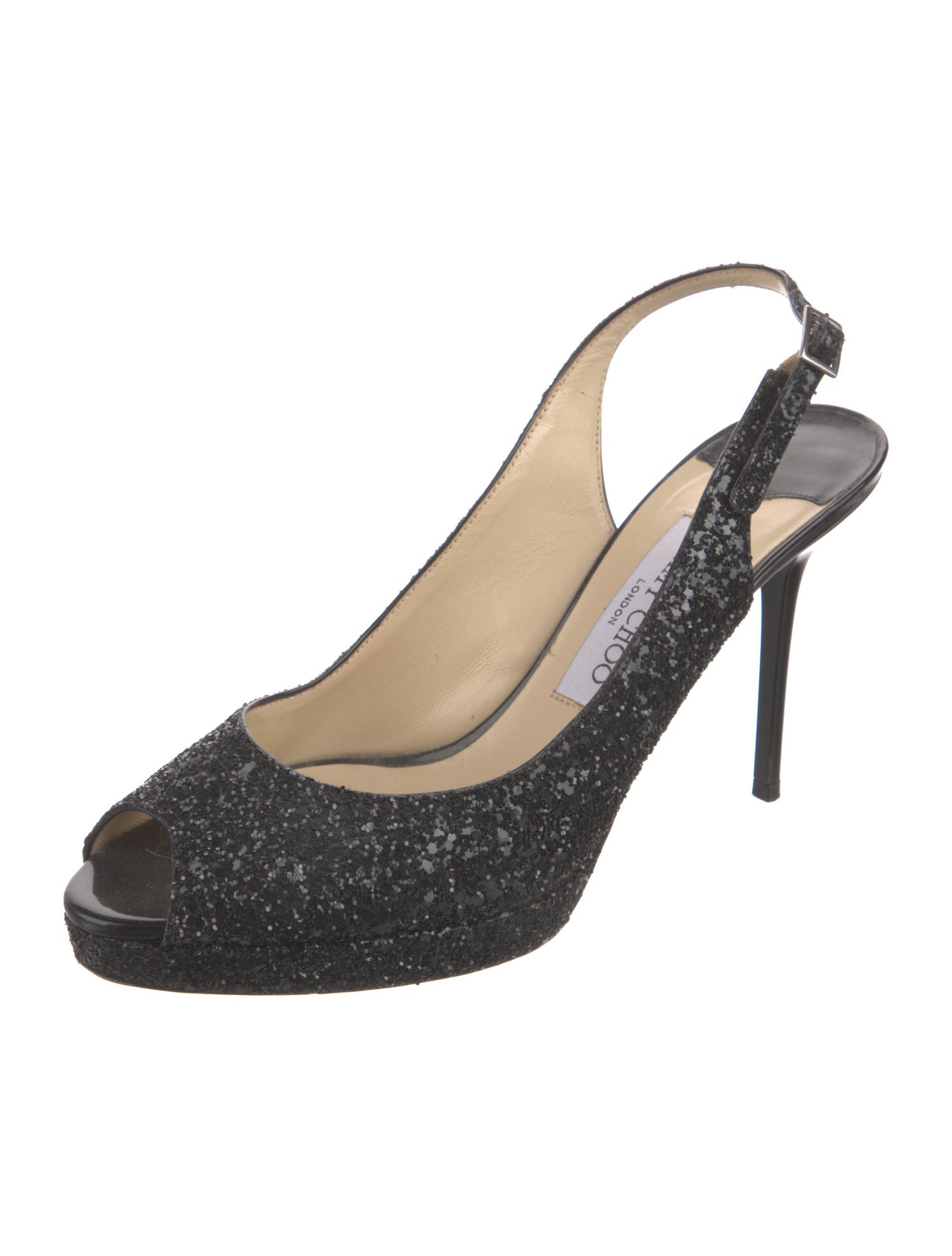 Jimmy Choo Glitter Glitter Accents Slingback Pumps